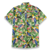 Personalized Hawaiian Shirt with Photo, Flamingo Parrot Hawaiian Shirt, Vacation Tropical Pattern Shirt for Men Women - The Palmix